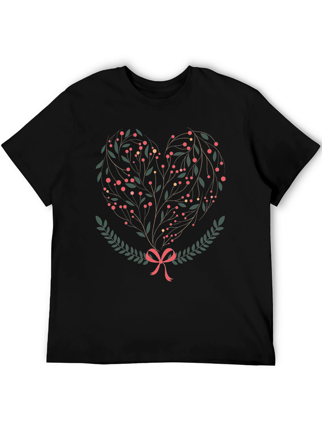 Heart of Berries Graphic Tee - Black