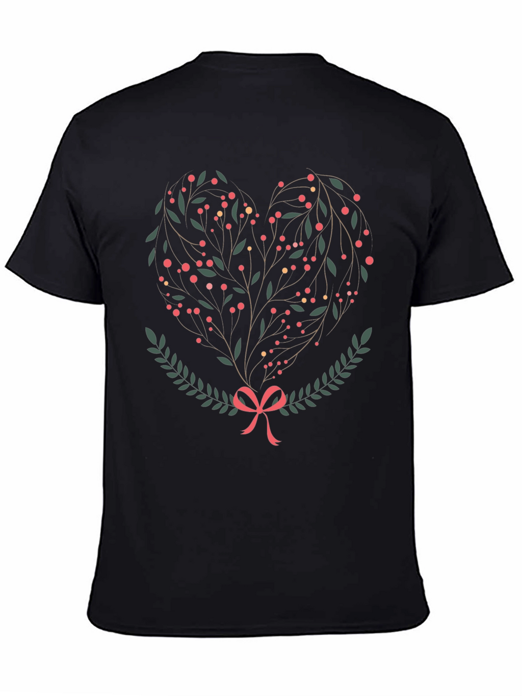 Heart of Berries Graphic Tee - Black