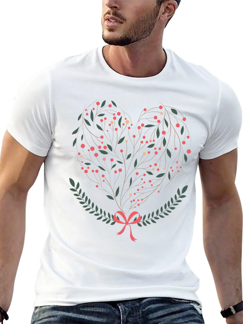 Heart of Berries Graphic Tee - Black