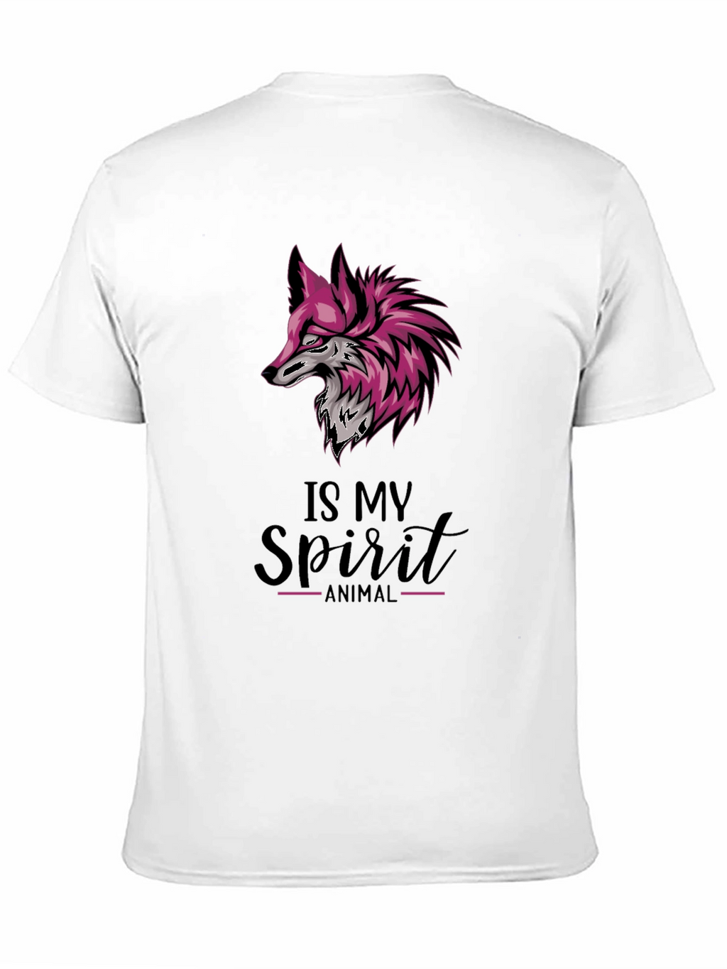 Fox Spirit Animal Graphic Tee - Stylish Black T-Shirt