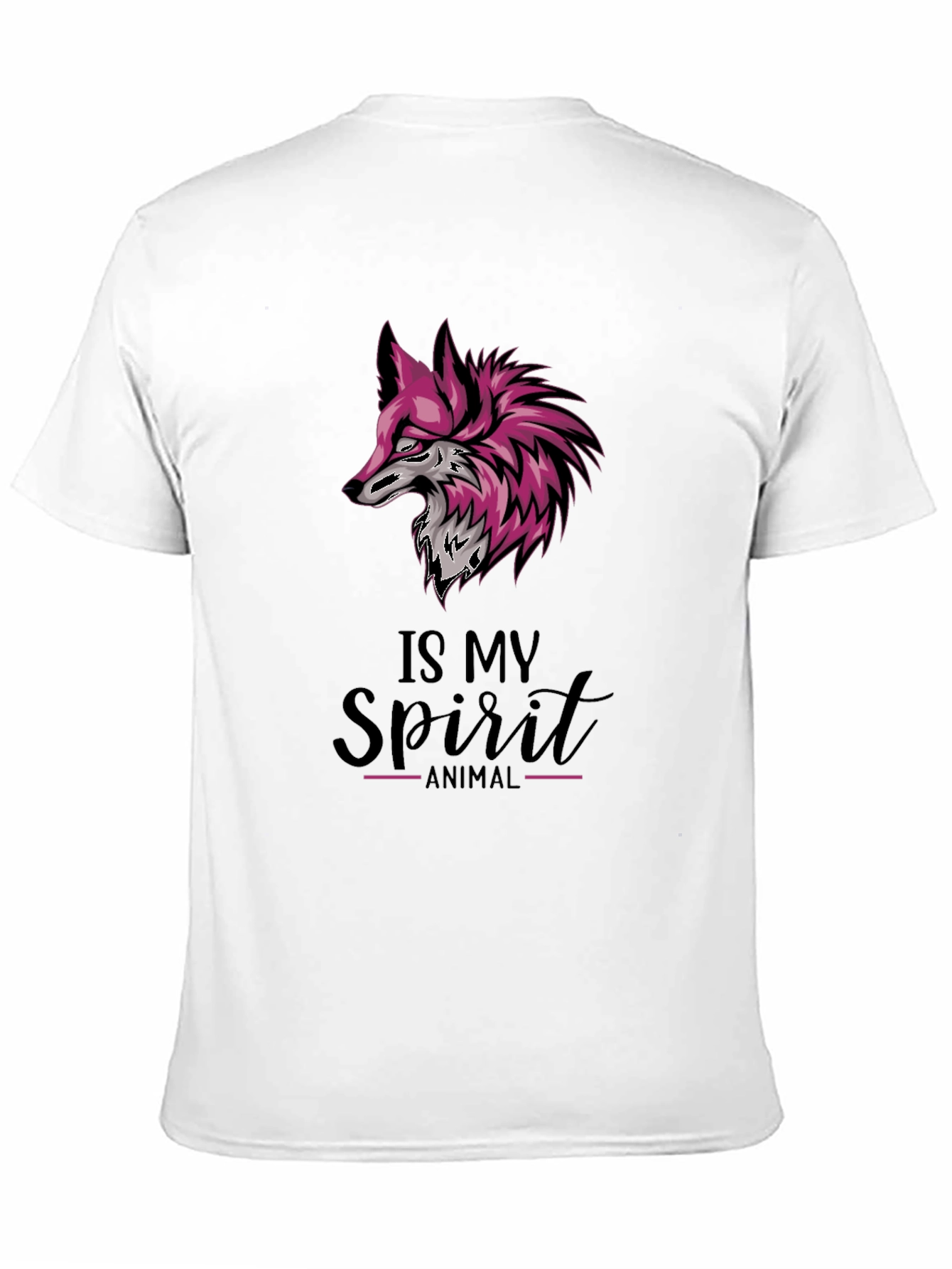Fox Spirit Animal Graphic Tee - Stylish Black T-Shirt