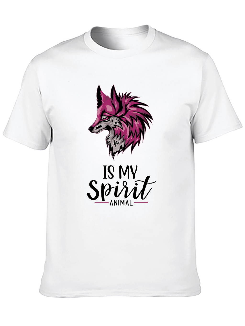 Fox Spirit Animal Graphic Tee - Stylish Black T-Shirt
