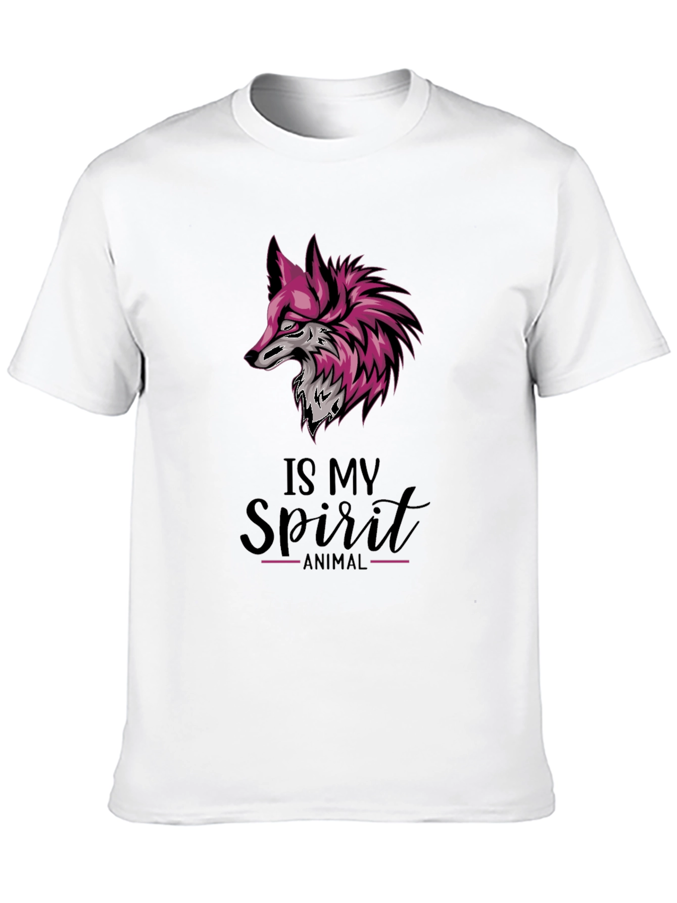 Fox Spirit Animal Graphic Tee - Stylish Black T-Shirt