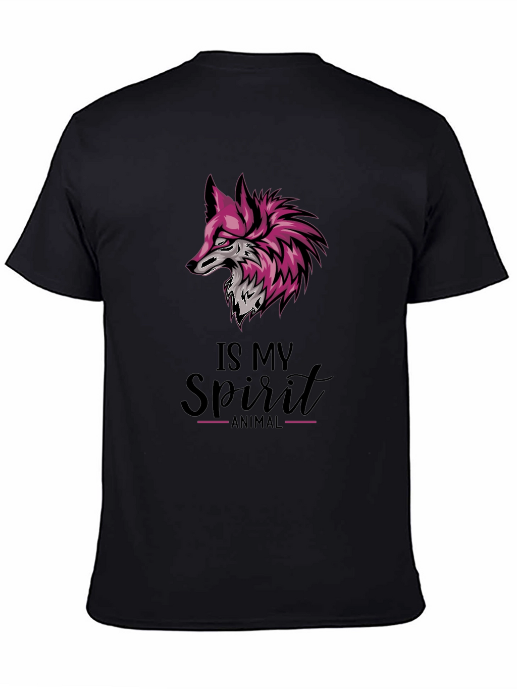 Fox Spirit Animal Graphic Tee - Stylish Black T-Shirt