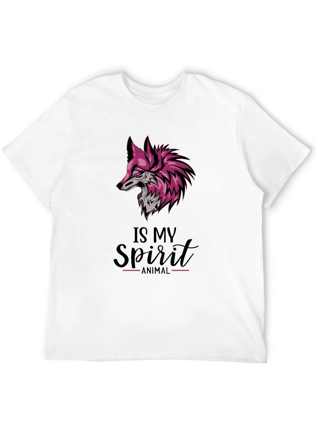Fox Spirit Animal Graphic Tee - Stylish Black T-Shirt
