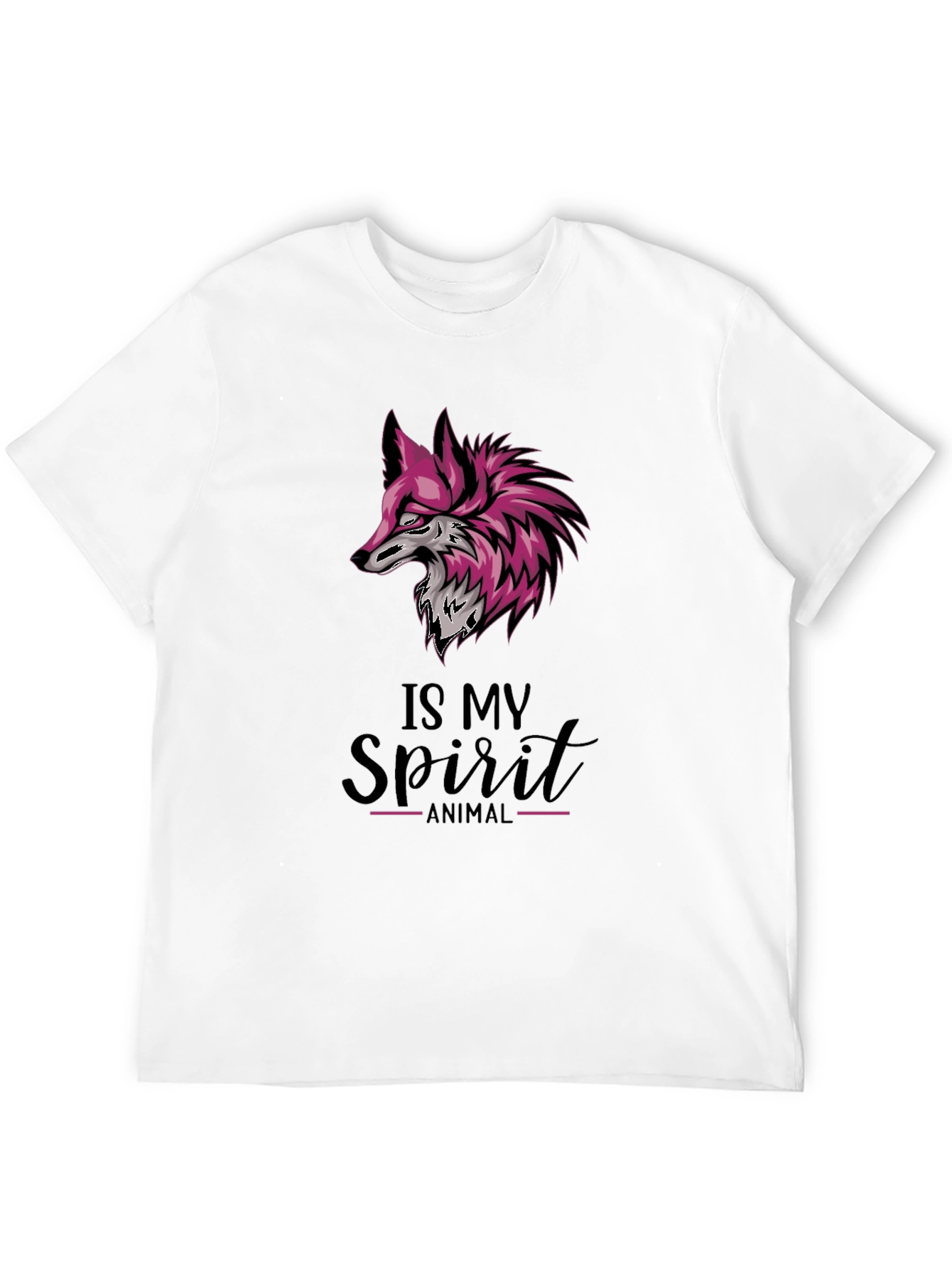 Fox Spirit Animal Graphic Tee - Stylish Black T-Shirt