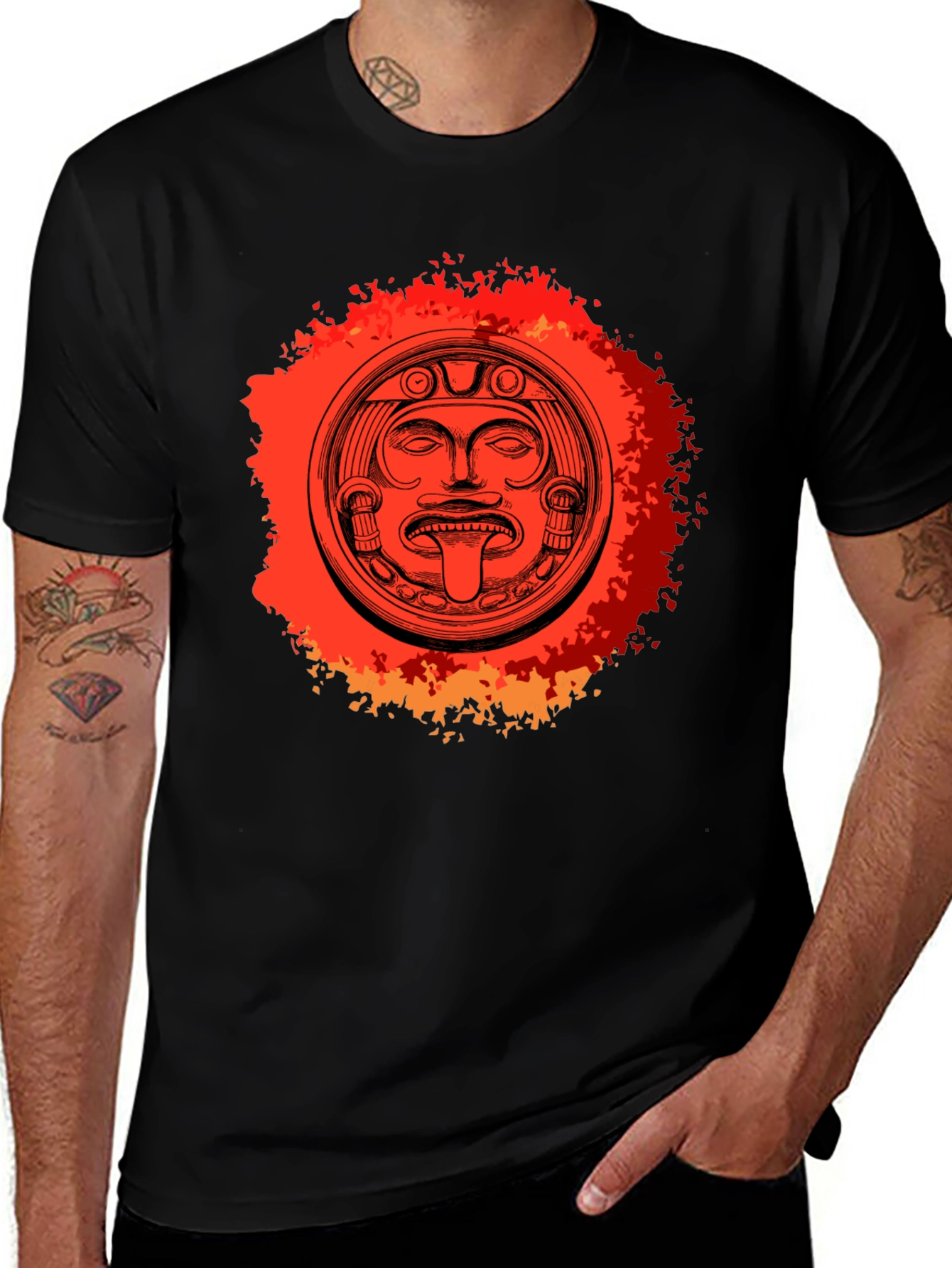 Aztec Sun Stone Graphic Tee