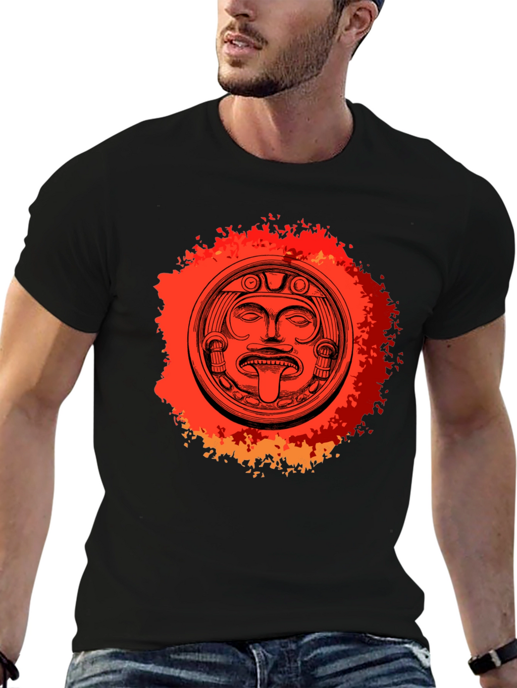 Aztec Sun Stone Graphic Tee