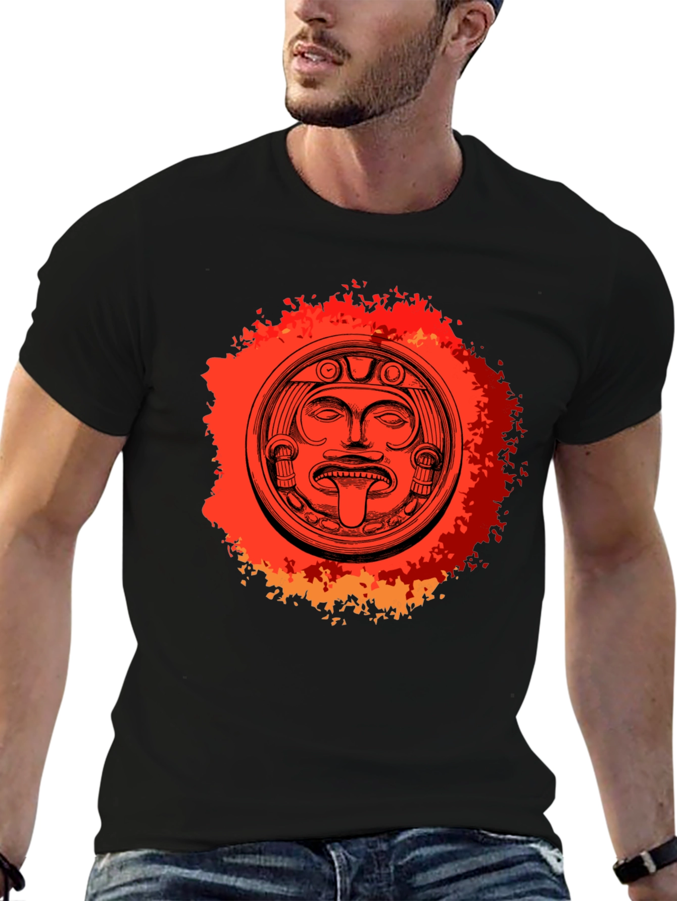 Aztec Sun Stone Graphic Tee