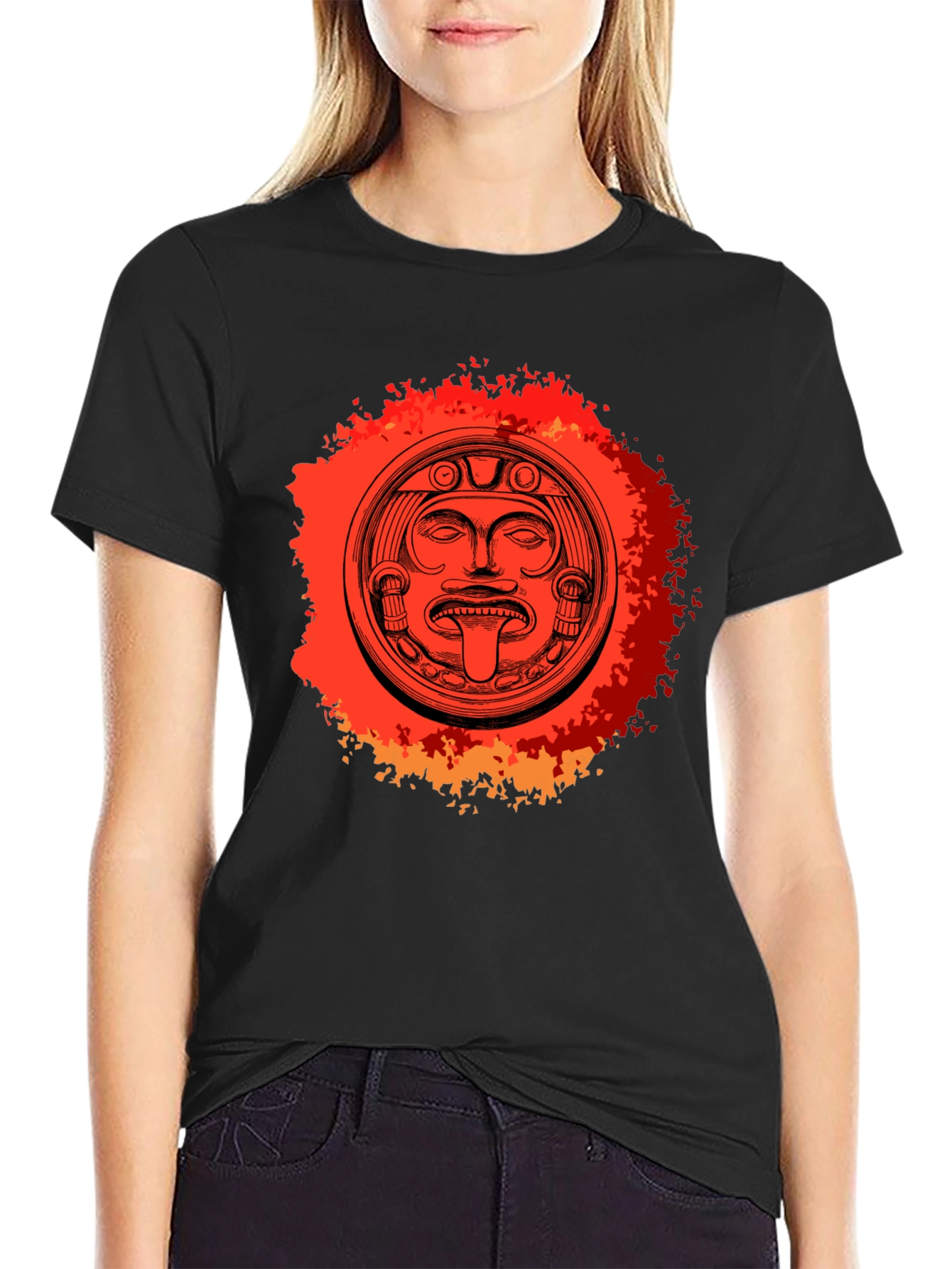 Aztec Sun Stone Graphic Tee