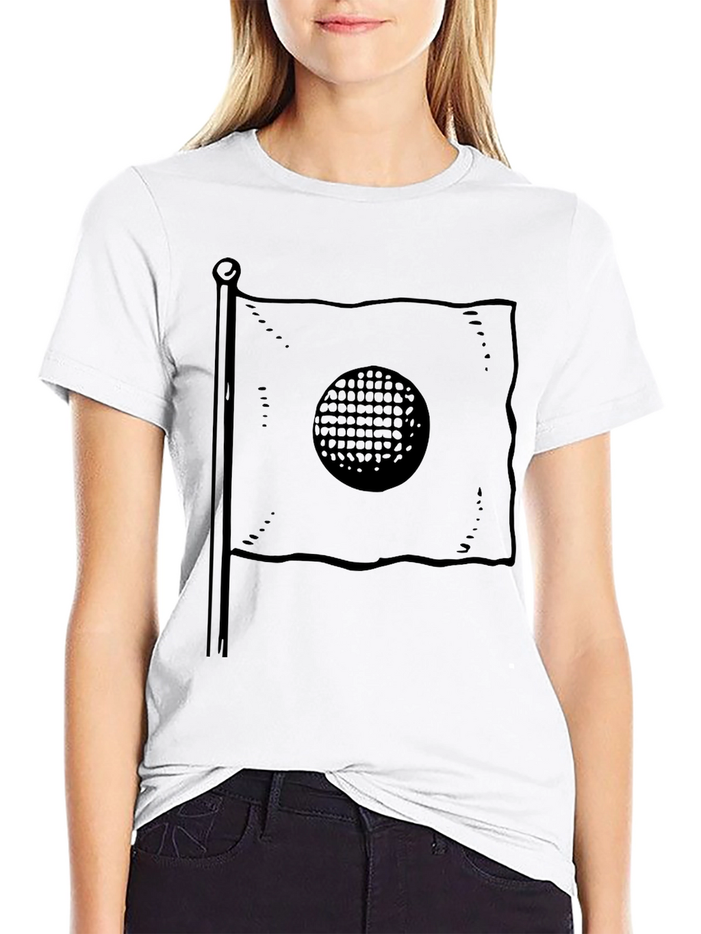 Golf Flag T-Shirt - Black Graphic Tee