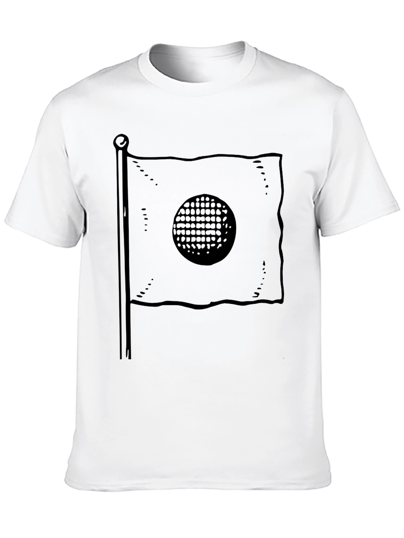 Golf Flag T-Shirt - Black Graphic Tee
