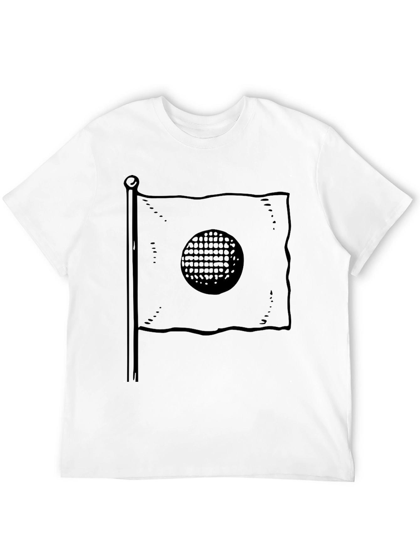 Golf Flag T-Shirt - Black Graphic Tee