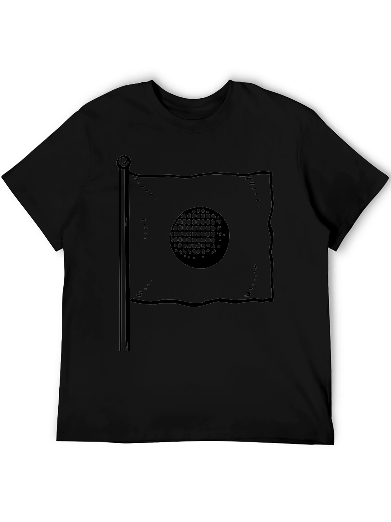 Golf Flag T-Shirt - Black Graphic Tee