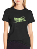 Stay Sharp Cactus Graphic Tee - Black Cotton T-Shirt