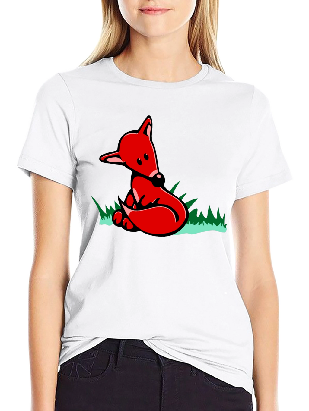 Fox Graphic T-Shirt - Black Cotton Tee