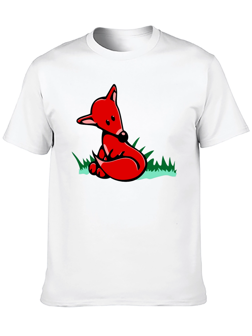 Fox Graphic T-Shirt - Black Cotton Tee