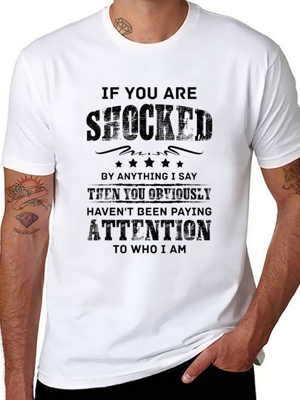 Shocked? Funny Sarcastic Graphic Tee