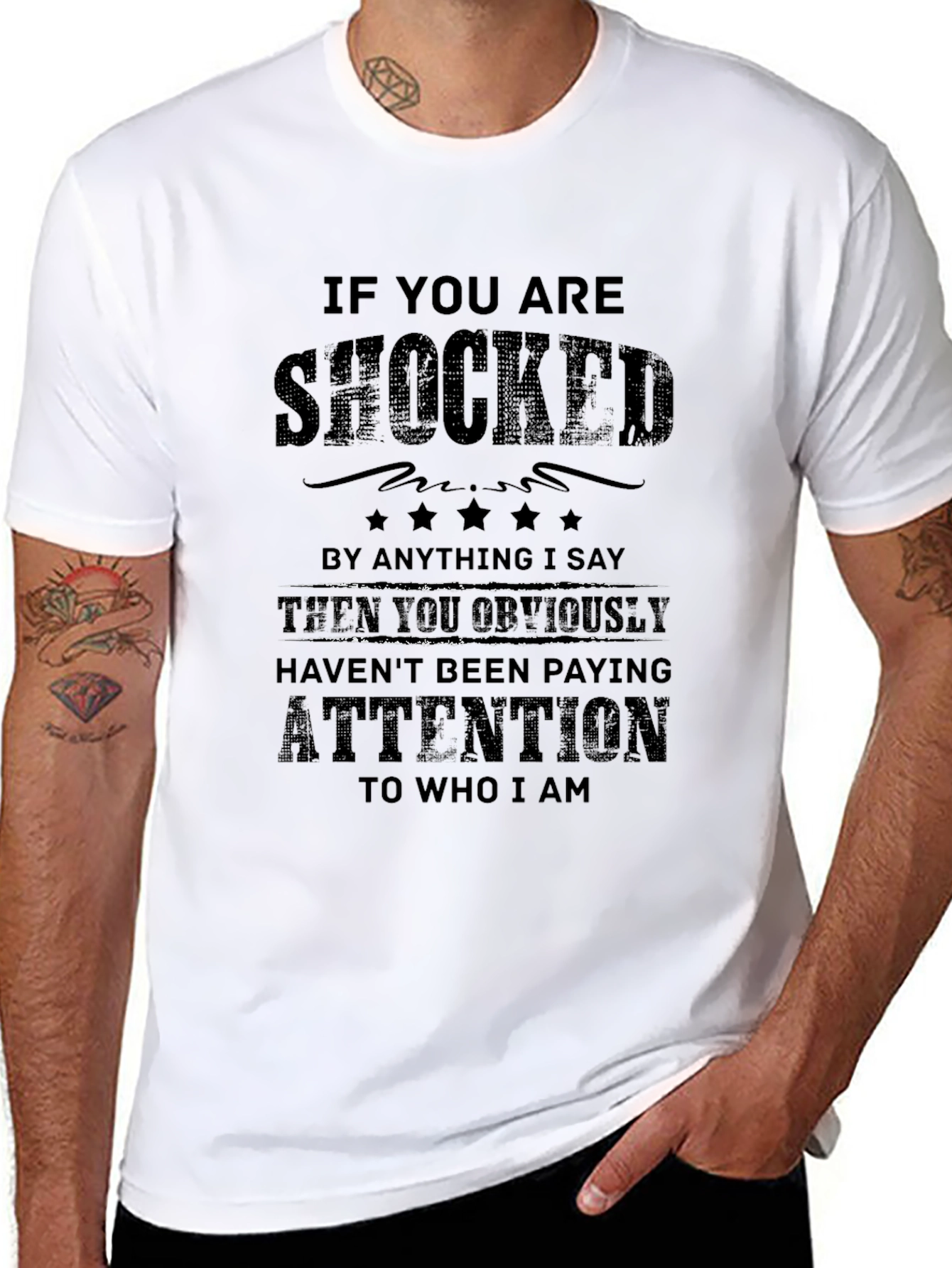 Shocked? Funny Sarcastic Graphic Tee