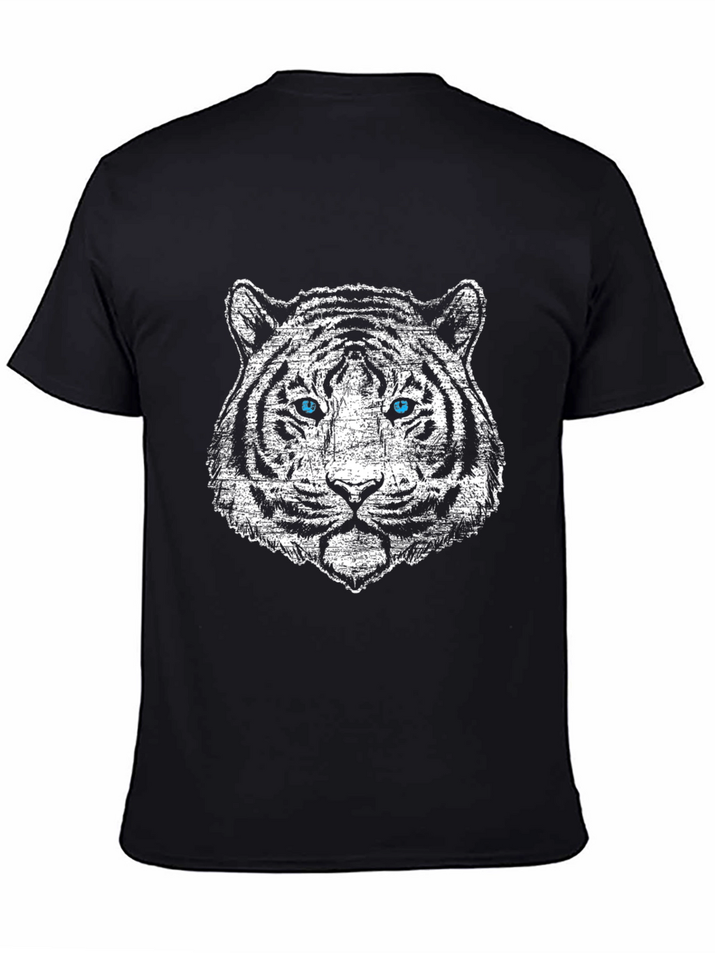 Tiger Graphic Print Crew Neck T-Shirt