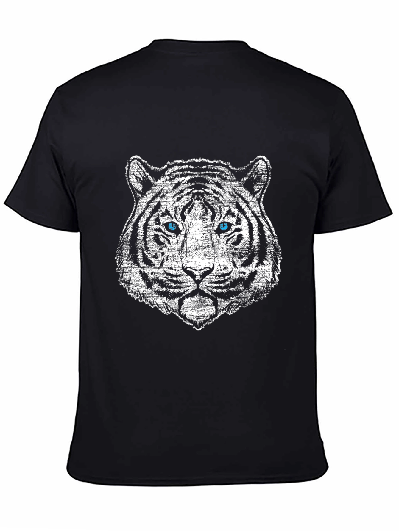 Tiger Graphic Print Crew Neck T-Shirt