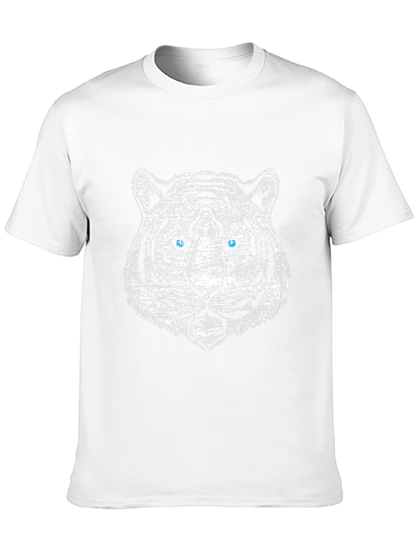 Tiger Graphic Print Crew Neck T-Shirt