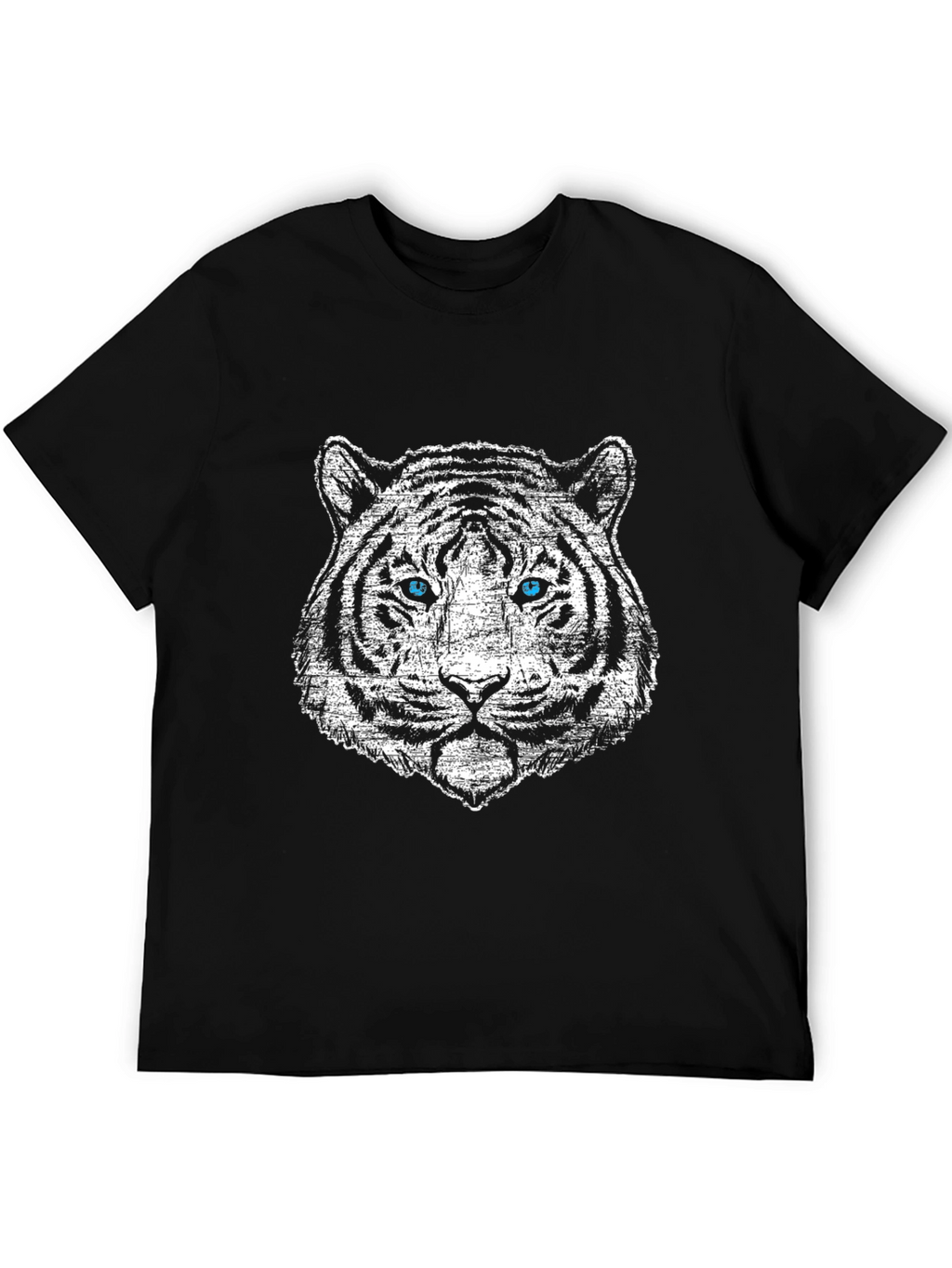 Tiger Graphic Print Crew Neck T-Shirt