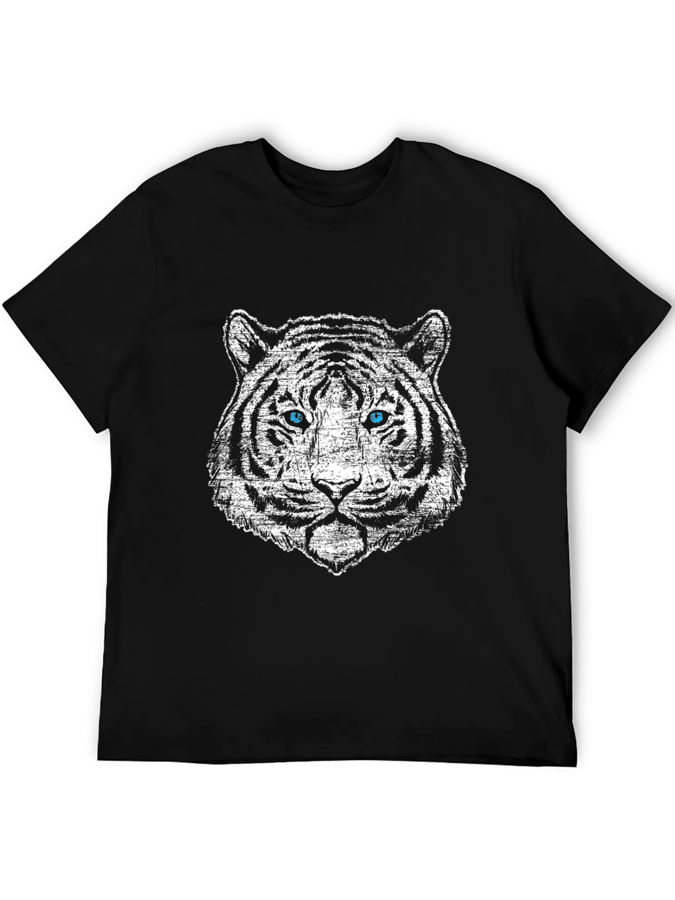 Tiger Graphic Print Crew Neck T-Shirt