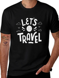 Lets Go Travel Graphic T-Shirt - Black