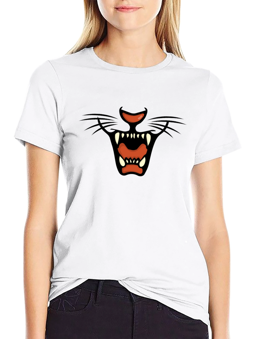 Roaring Panther Graphic T-Shirt - Black