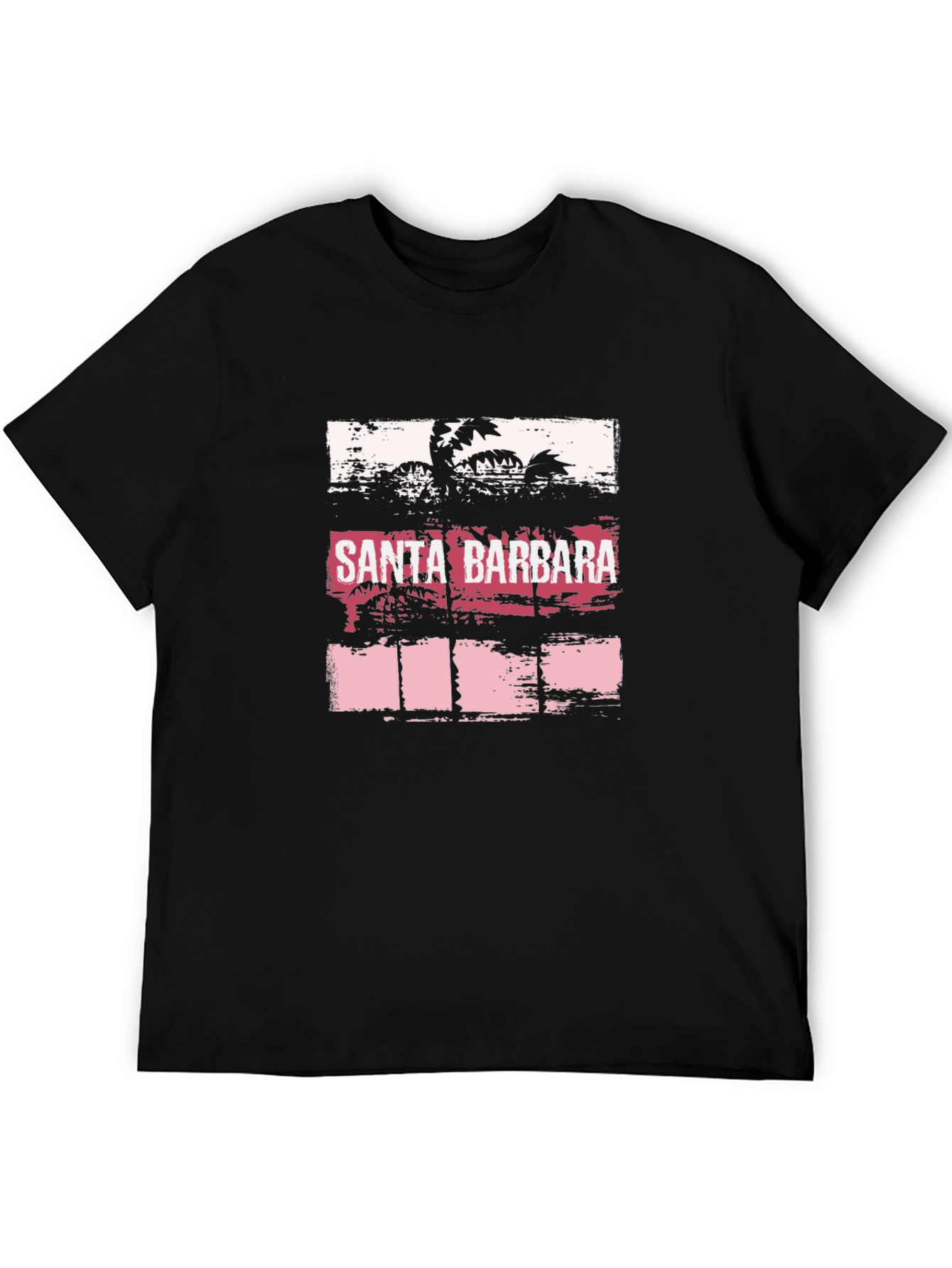 Santa Barbara Palms Black Graphic T-Shirt