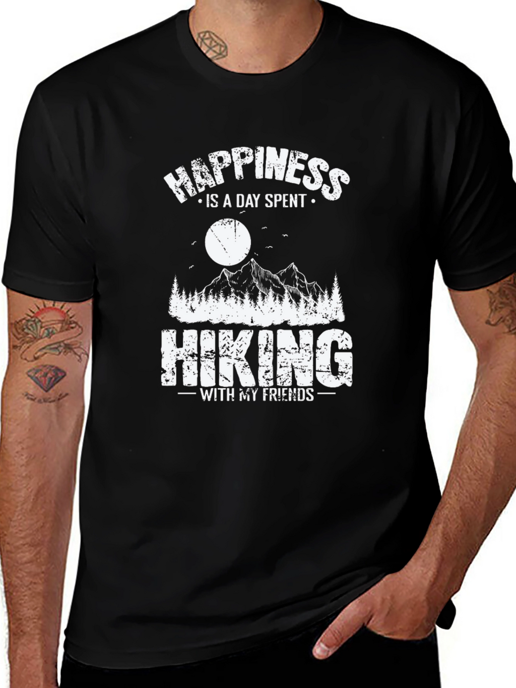Happiness is Hiking Graphic T-Shirt
