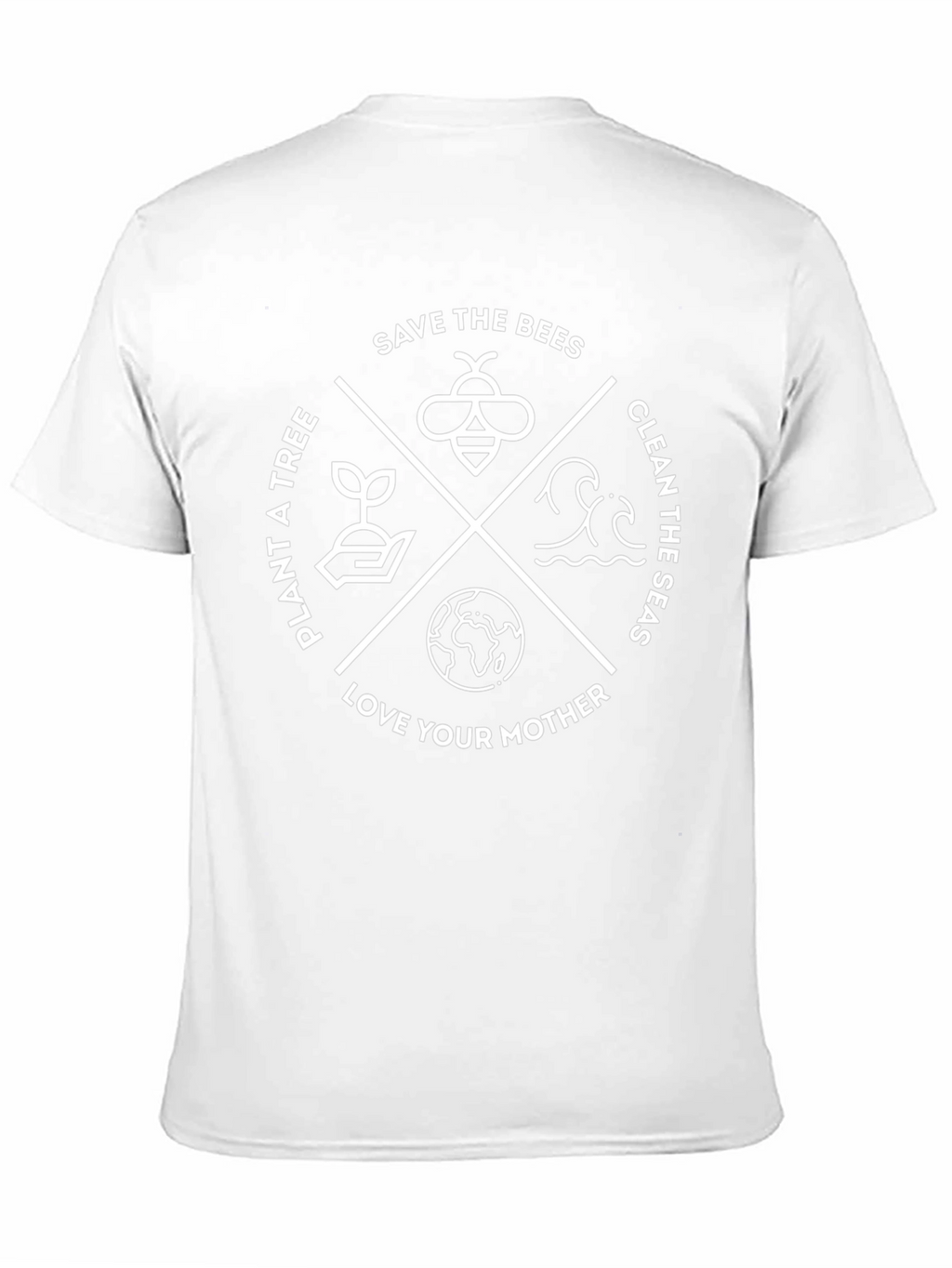 Eco-Friendly Black T-Shirt: Save Bees Plant Trees