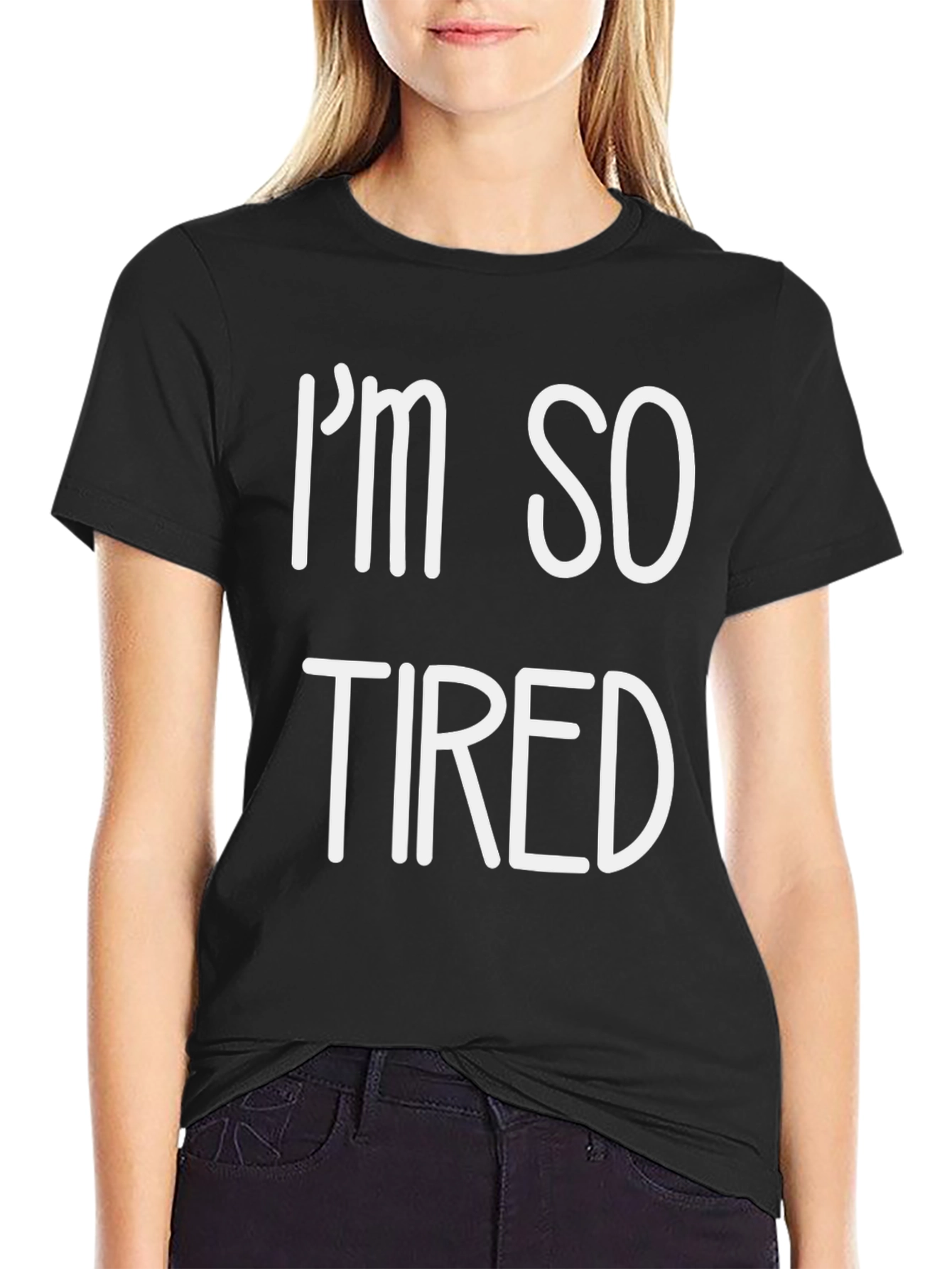 Im So Tired Graphic T-Shirt - Black