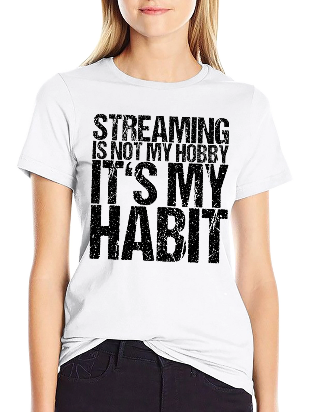 Streaming is Not My Hobby Black T-Shirt