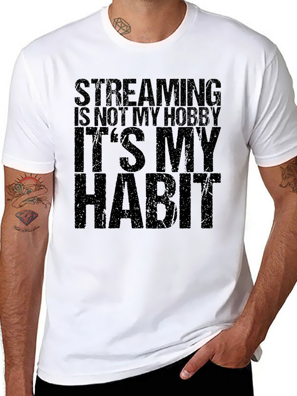 Streaming is Not My Hobby Black T-Shirt