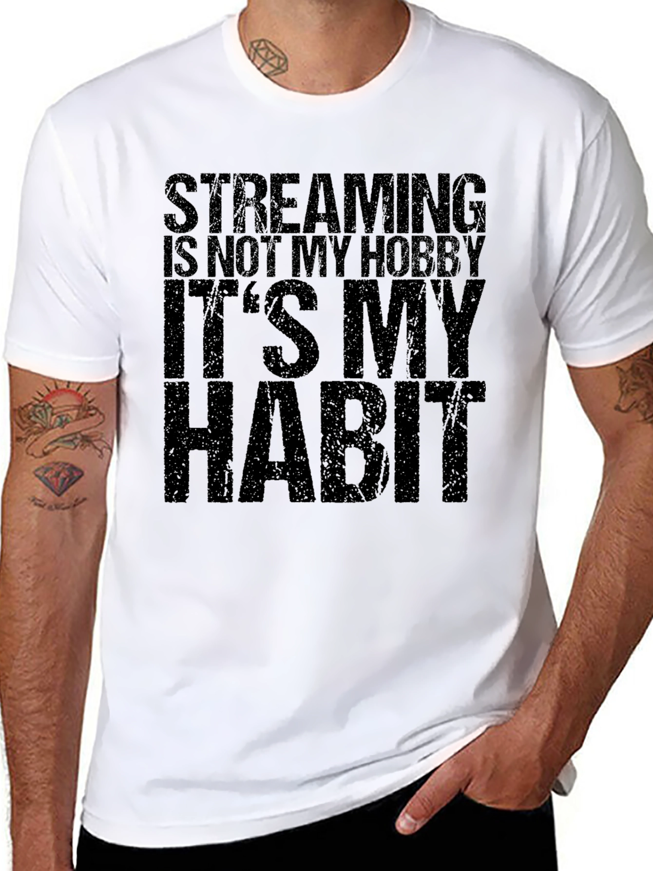 Streaming is Not My Hobby Black T-Shirt