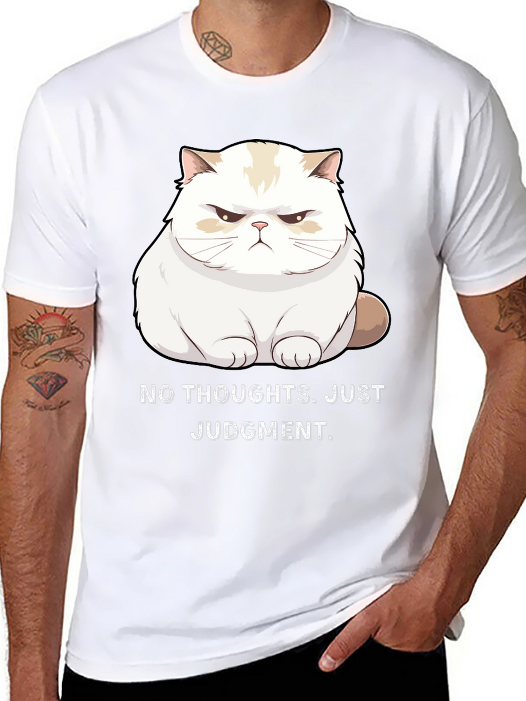 Grumpy Cat Tee - No Thoughts Just Judgment