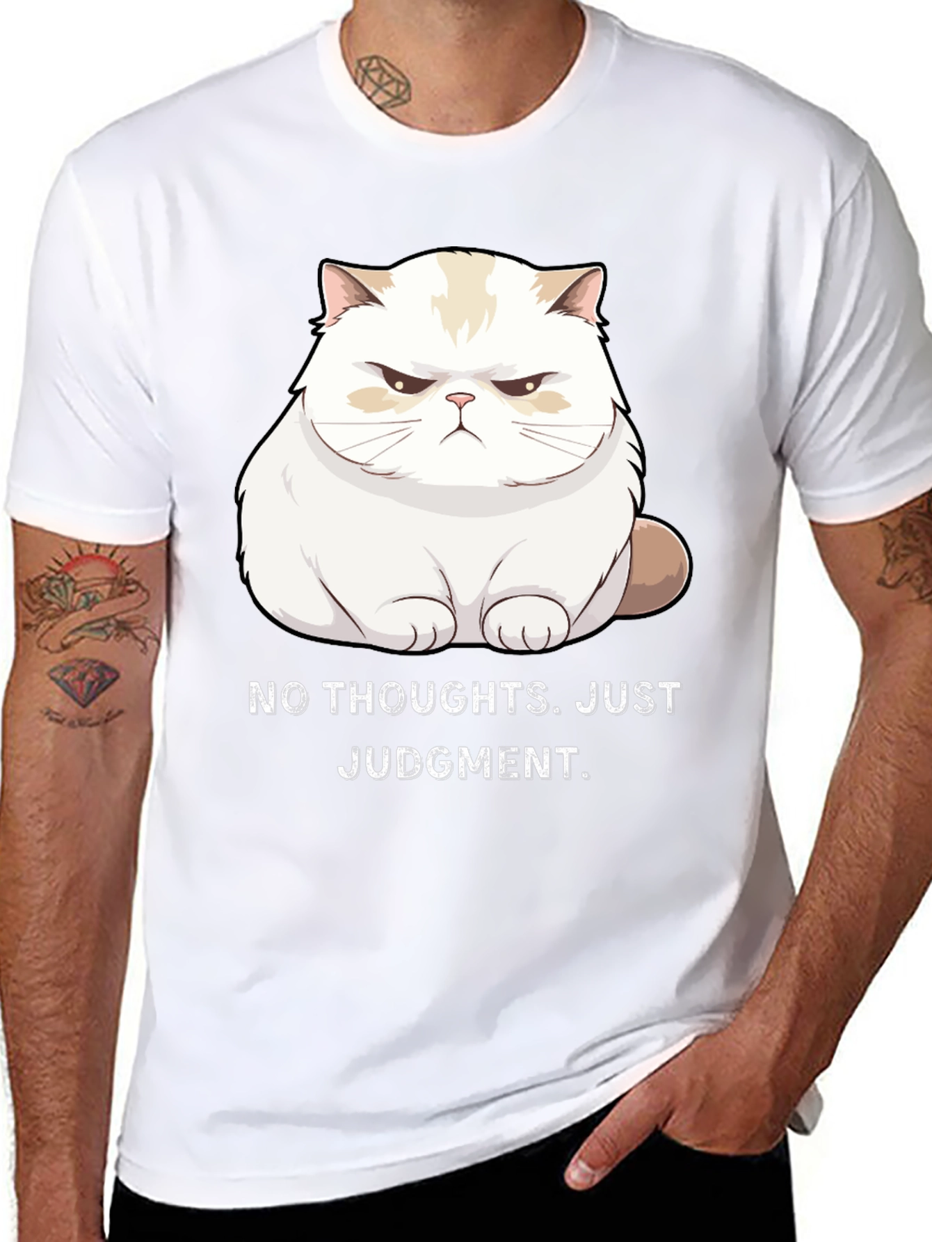 Grumpy Cat Tee - No Thoughts Just Judgment