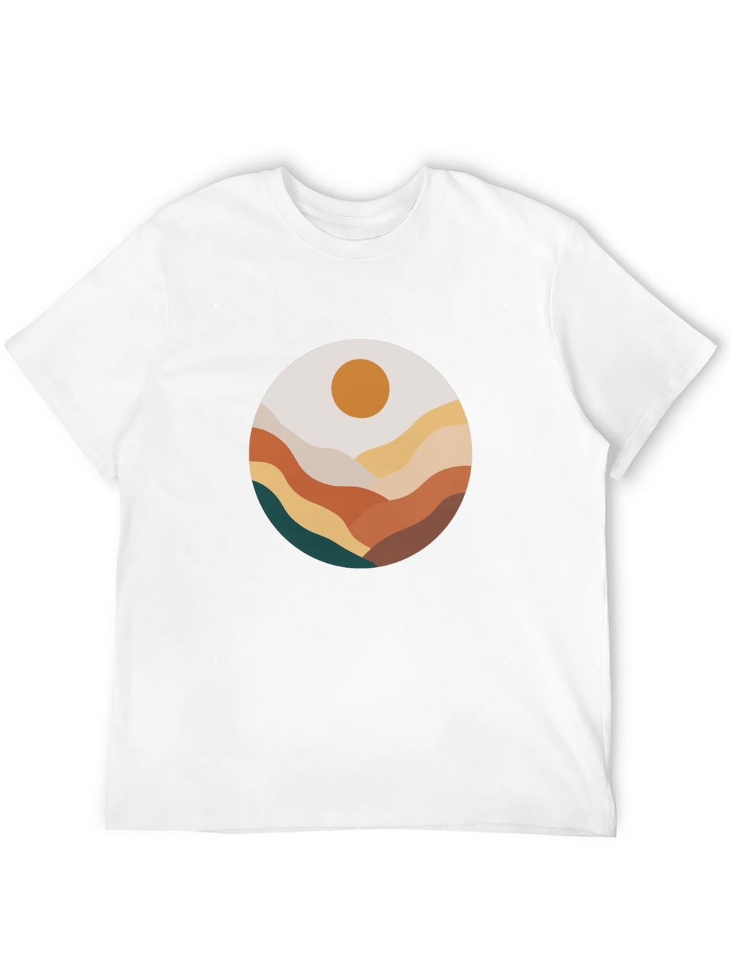 Abstract Landscape Graphic Tee - Black