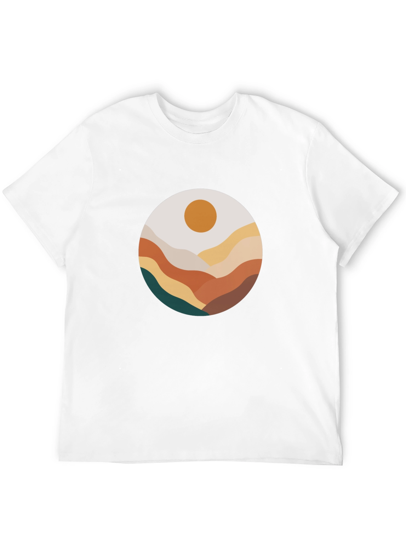 Abstract Landscape Graphic Tee - Black