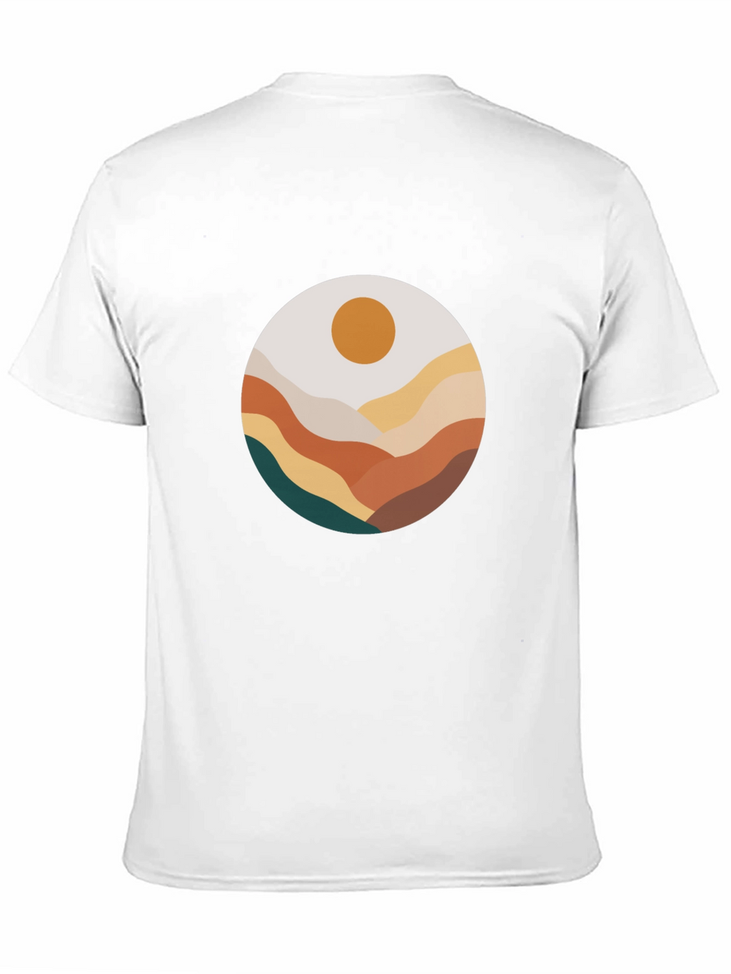 Abstract Landscape Graphic Tee - Black