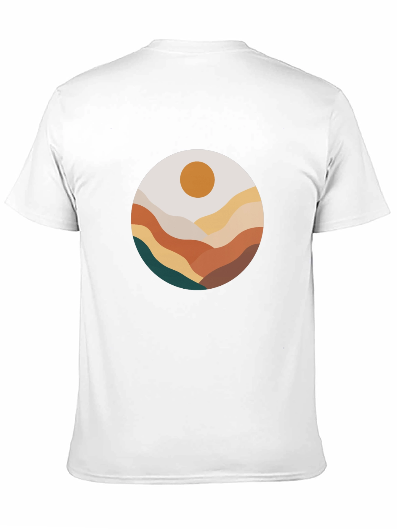 Abstract Landscape Graphic Tee - Black