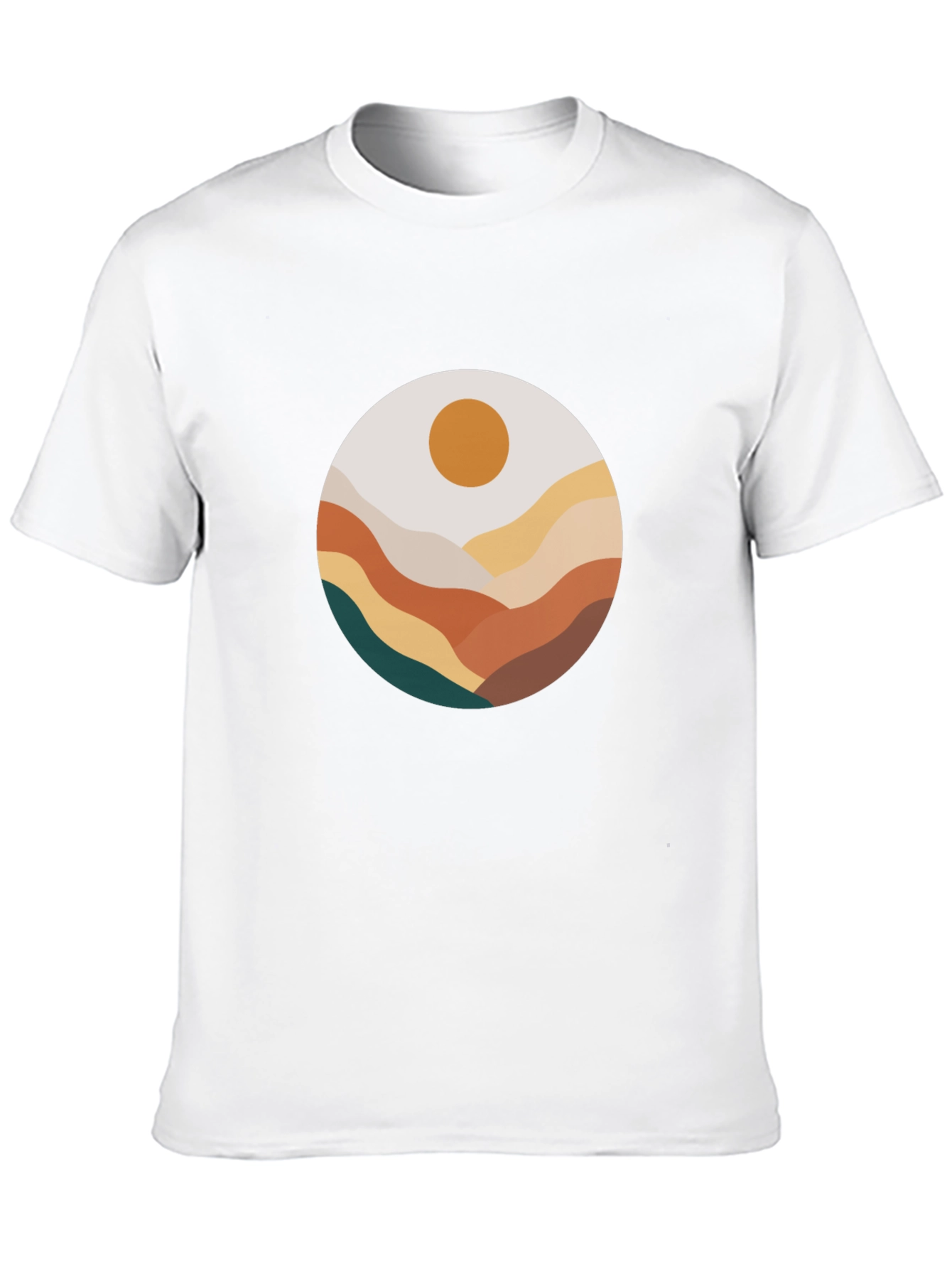 Abstract Landscape Graphic Tee - Black