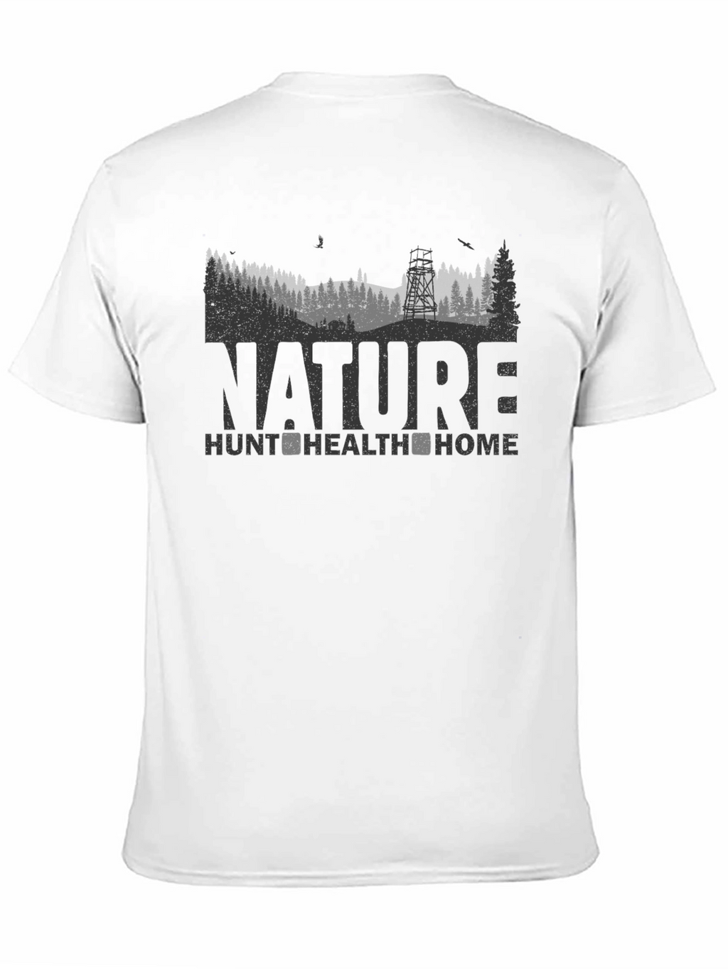 Nature Hunt Health Home Black Graphic Tee