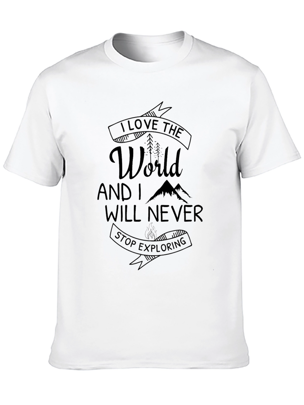 I Love The World Graphic Tee - Black