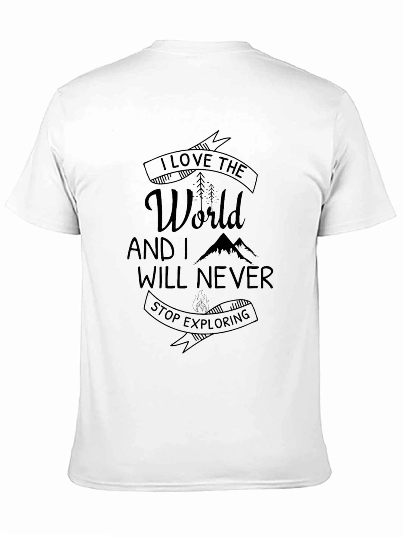 I Love The World Graphic Tee - Black