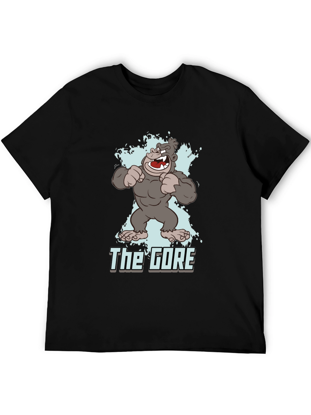 The Gore Cartoon Gorilla Graphic Black T-Shirt