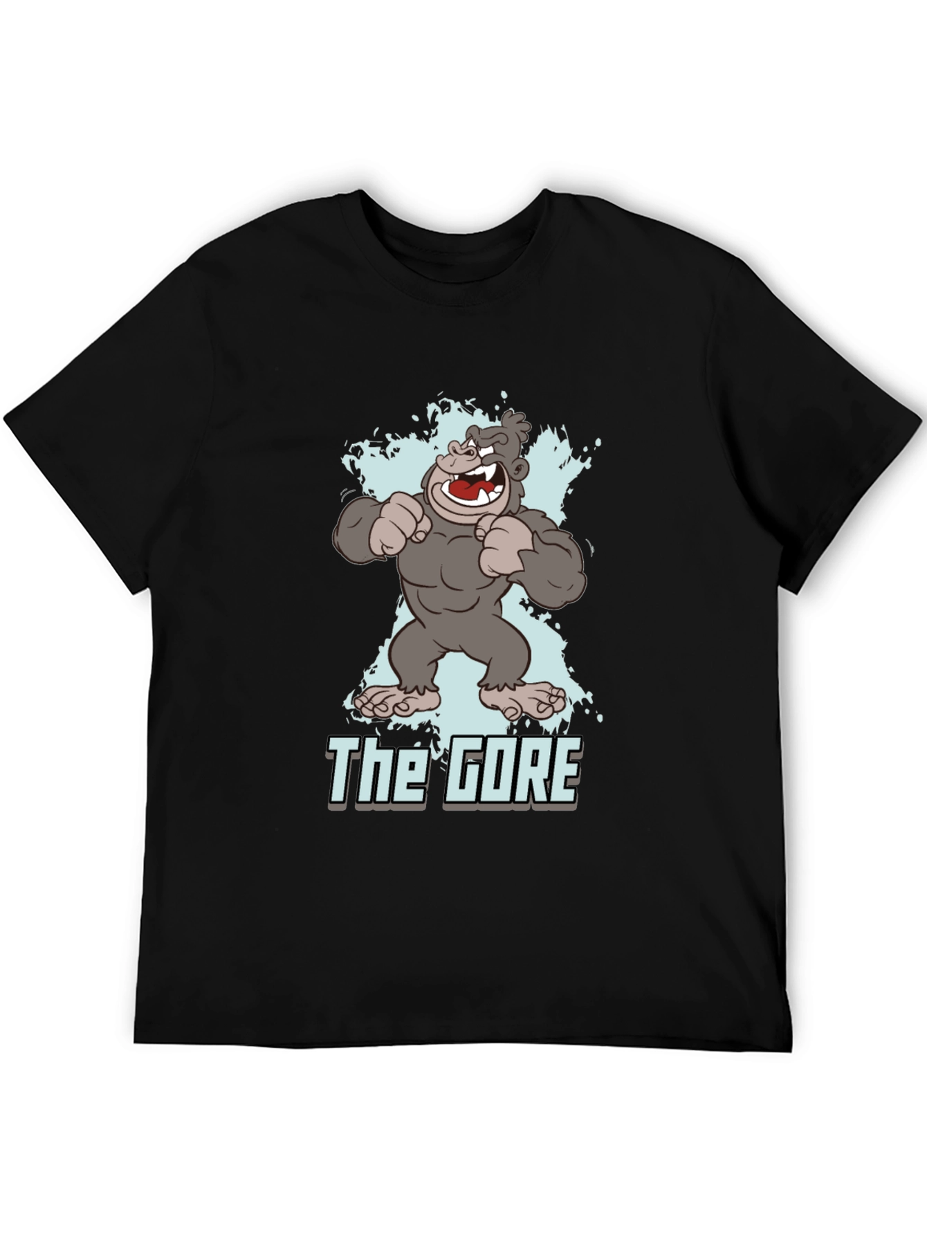 The Gore Cartoon Gorilla Graphic Black T-Shirt