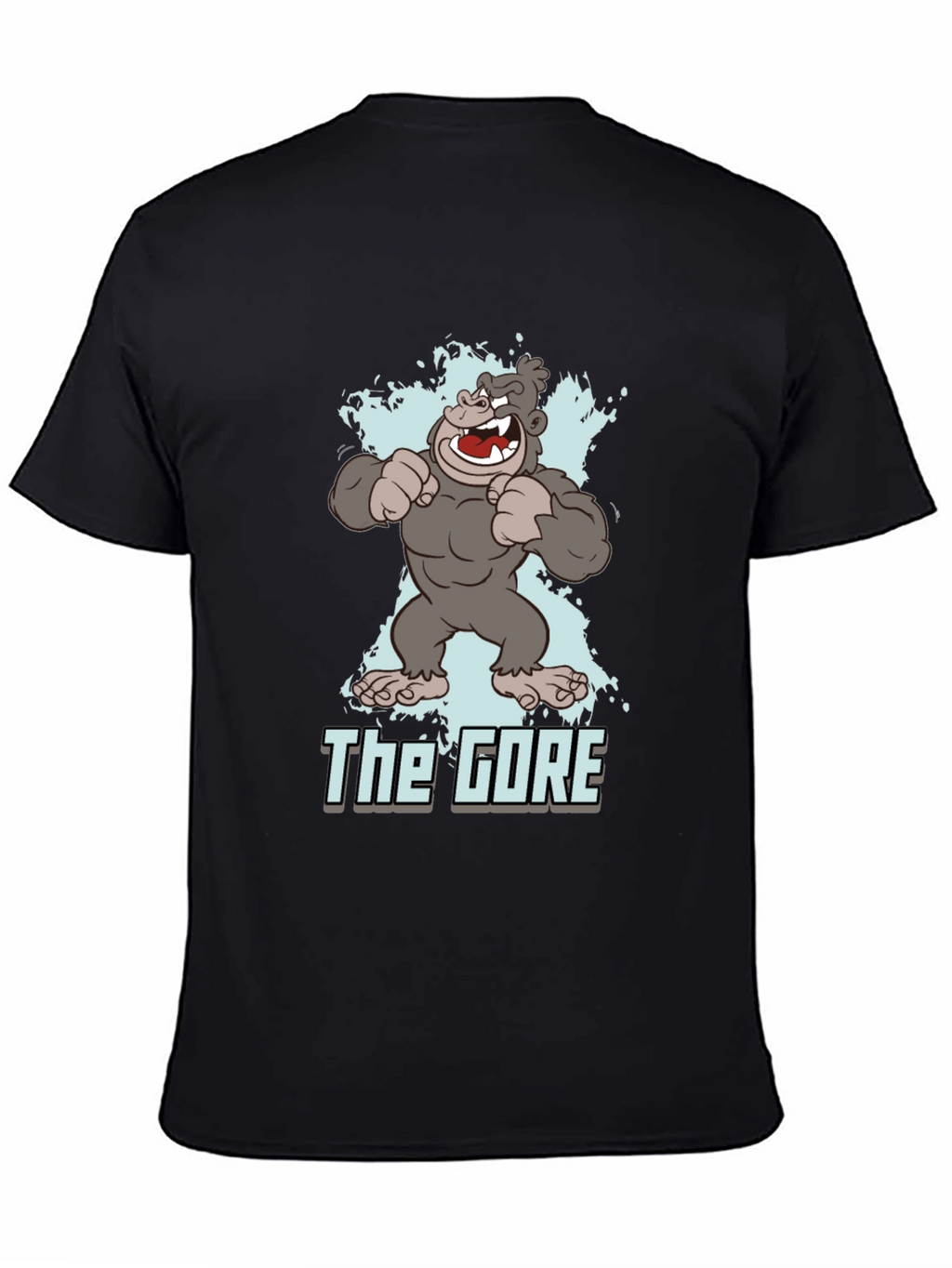 The Gore Cartoon Gorilla Graphic Black T-Shirt